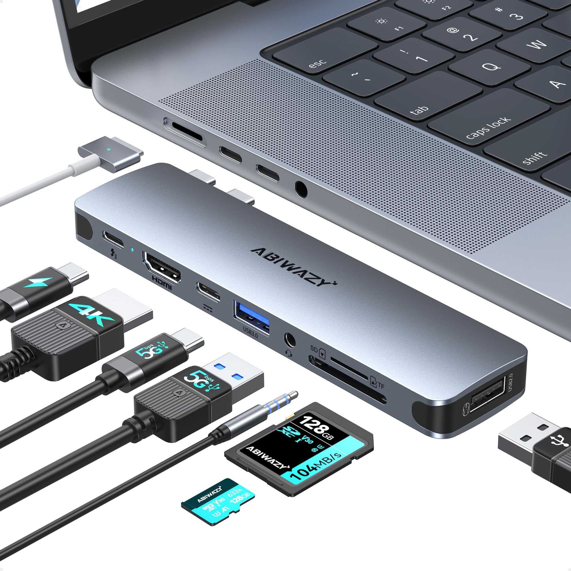 Amazon.com: USB C Adapter HDMI Multiport Hub for MacBook Pro/Air